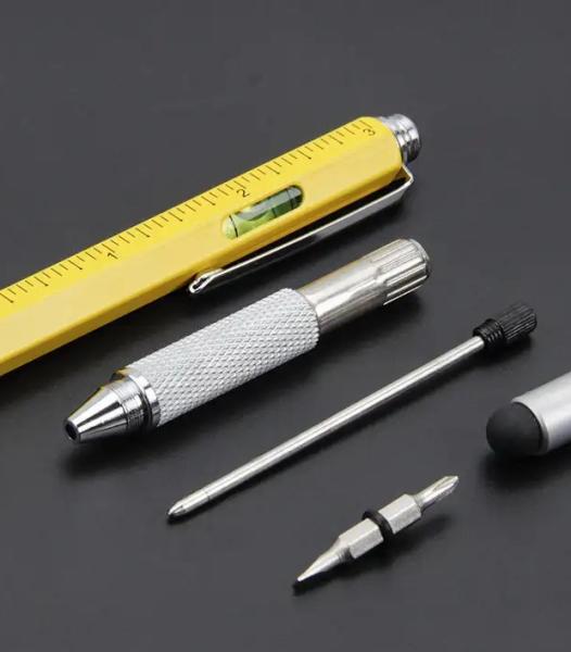 Stylo multifonction 6-en-1 avec tournevis et écran tactile, stylo outil utile